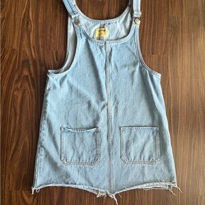 Light Blue Denim Overalls Dress